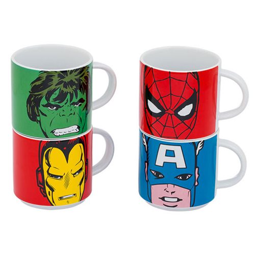 Marvel Comics Stacking Ceramic Mug 4-Pack